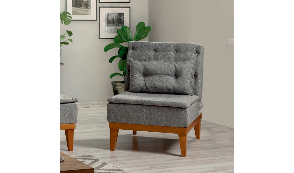 Fotoliu, Fuoco Berjer - Gri inchis, 62 x 80 x 80 cm