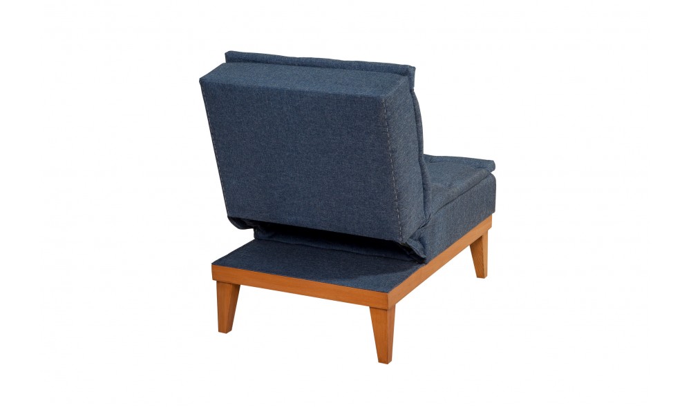 Fotoliu, Fuoco Berjer - Albastru inchis, 62 x 80 x 80 cm