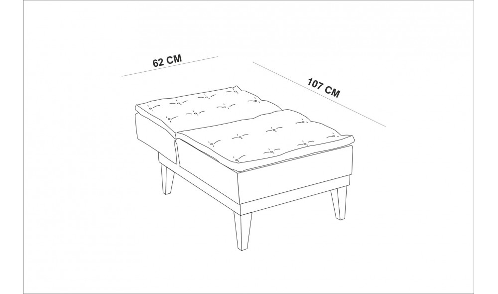 Fotoliu, Fuoco Berjer - Albastru inchis, 62 x 80 x 80 cm