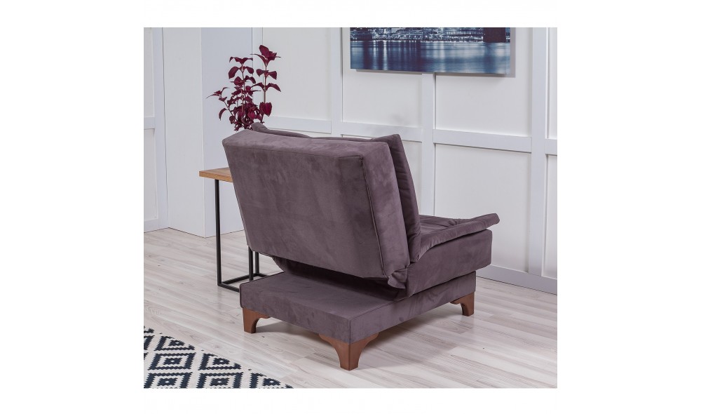 Fotoliu, Kelebek Berjer - Antracit, 75 x 90 x 85 cm