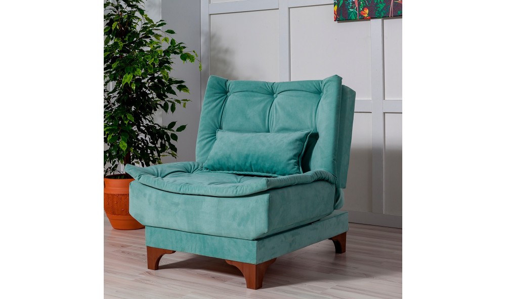 Fotoliu, Kelebek Berjer - Sea Green, 75 x 90 x 85 cm