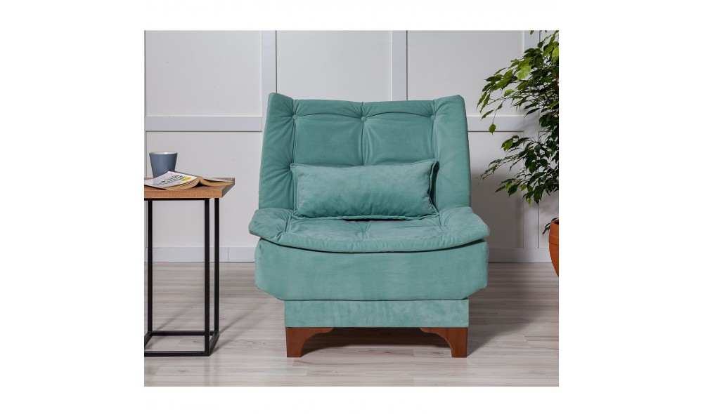 Fotoliu, Kelebek Berjer - Sea Green, 75 x 90 x 85 cm