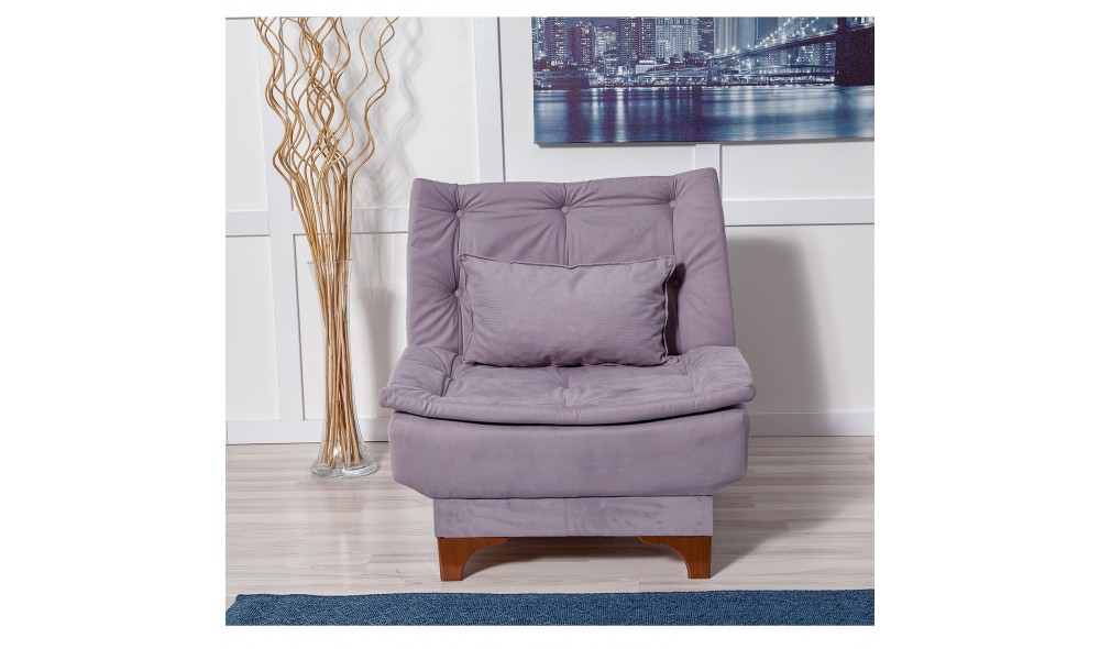 Fotoliu, Kelebek Berjer - Gri, 75 x 90 x 85 cm