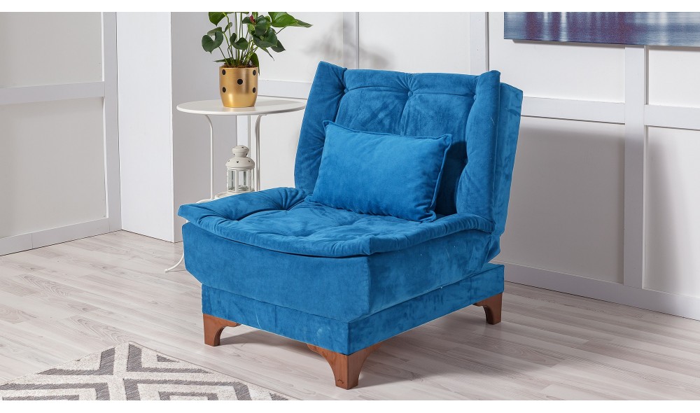 Fotoliu, Kelebek Berjer - Albastru inchis, 75 x 90 x 85 cm