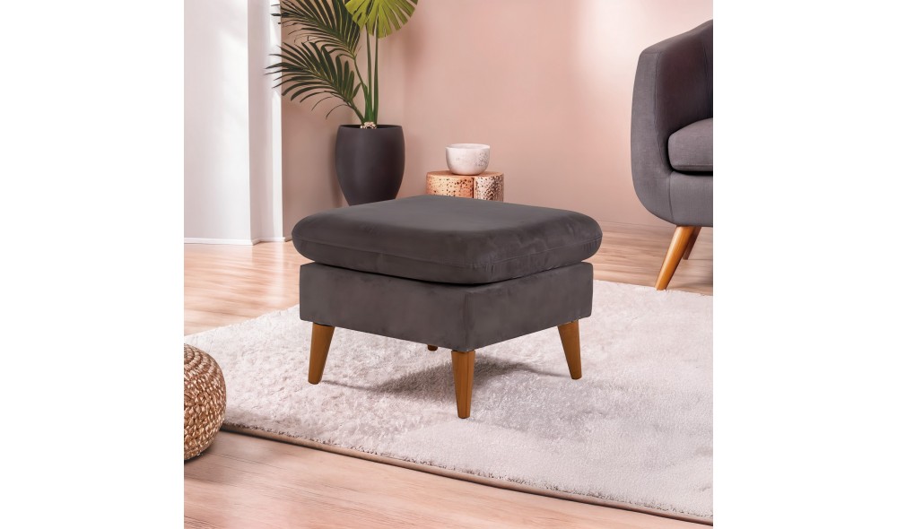 Tuffet, Sofia Puf - Antracit, 63 x 48 x 63 cm