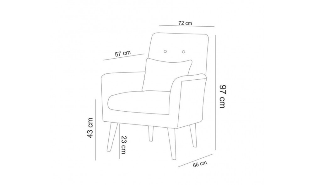 Fotoliu, Zeni - Verde, 72 x 97 x 66 cm