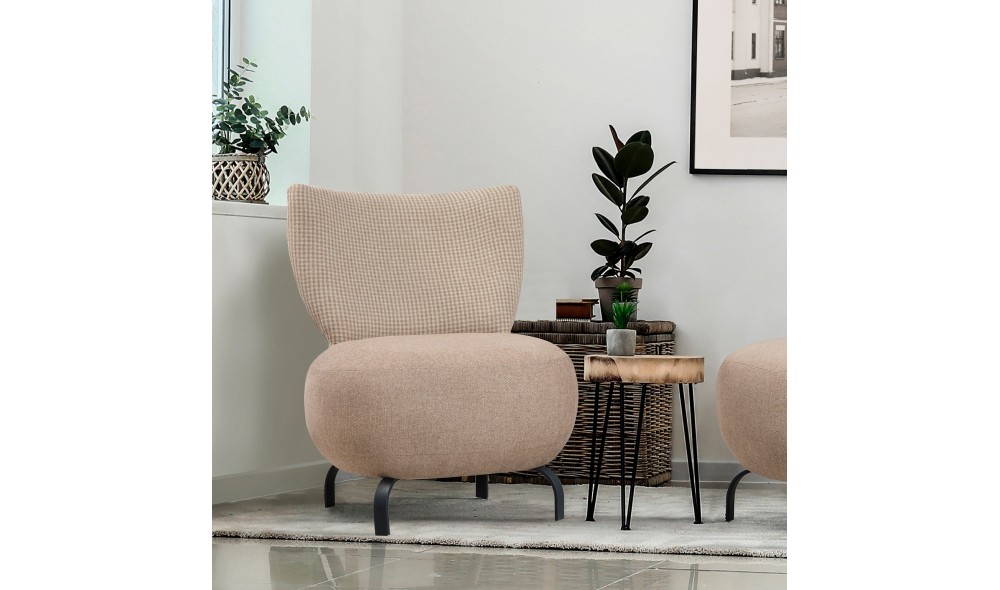 Fotoliu, Loly - Crema, 64 x 84 x 74 cm