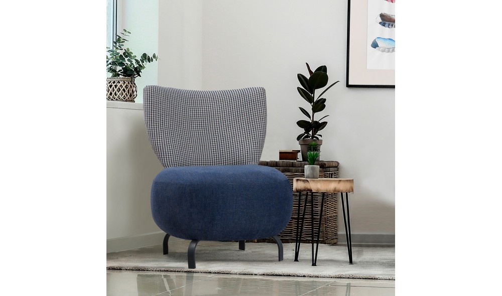 Fotoliu, Loly - Albastru inchis, 64 x 84 x 74 cm