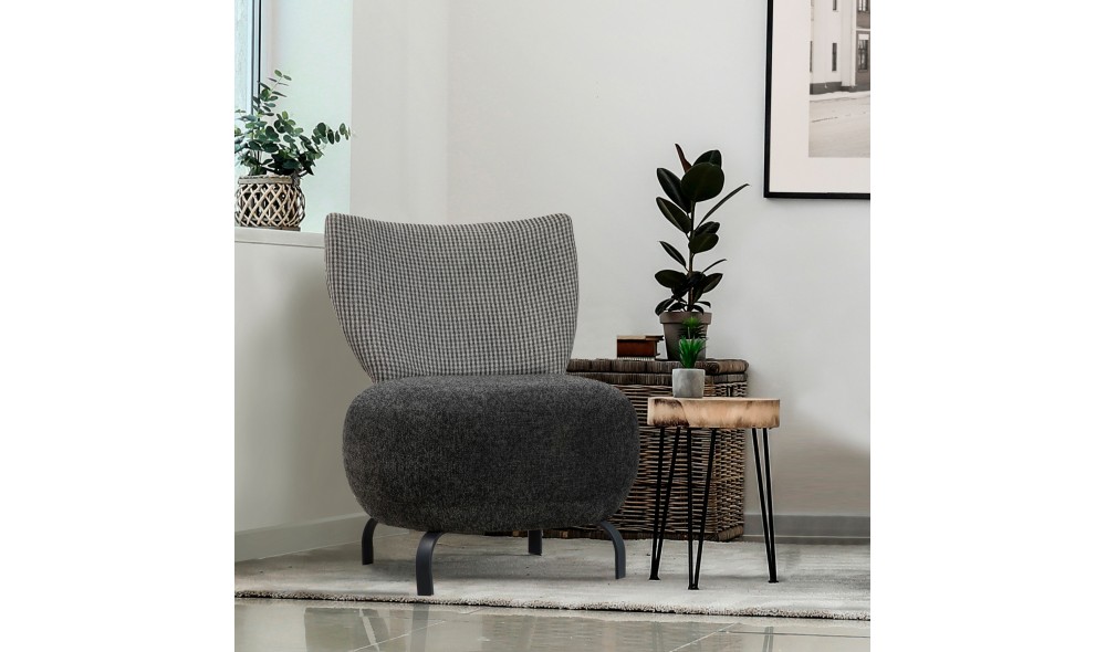 Fotoliu, Loly - Antracit, 64 x 84 x 74 cm