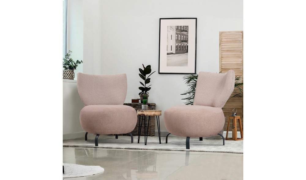 Set fotoliu, Loly Set - Somon, 64 x 84 x 74 cm