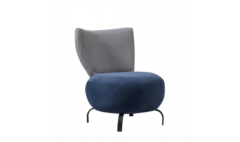 Set fotoliu, Set Loly - Albastru inchis, 64 x 84 x 74 cm