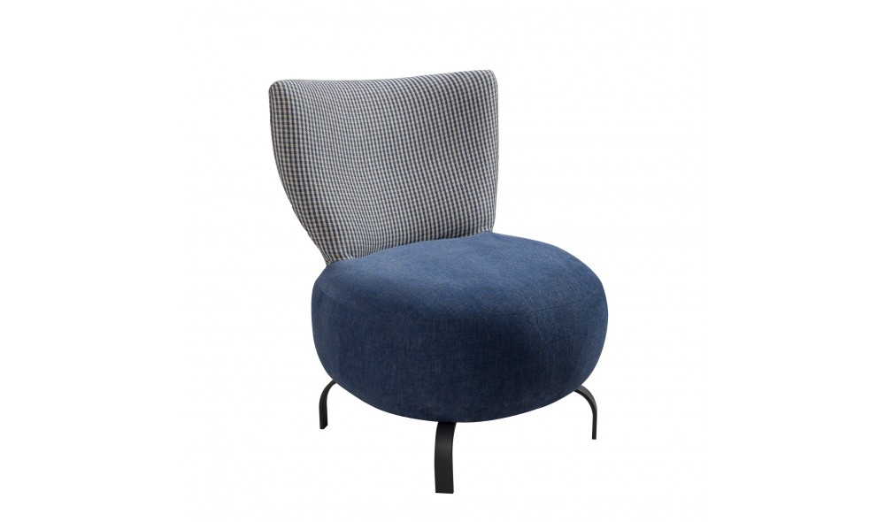 Set fotoliu, Set Loly - Albastru inchis, 64 x 84 x 74 cm