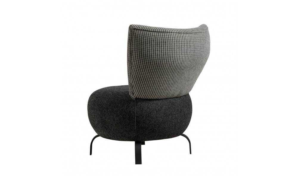 Set fotoliu, Set Loly - Antracit, 64 x 84 x 74 cm