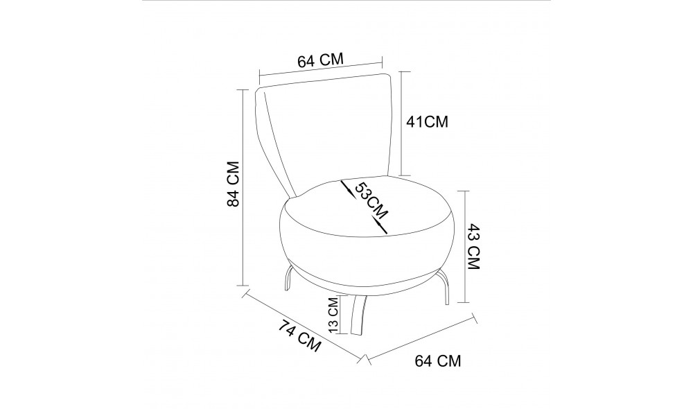 Set fotoliu, Loly Set - Mustar, 64 x 84 x 74 cm