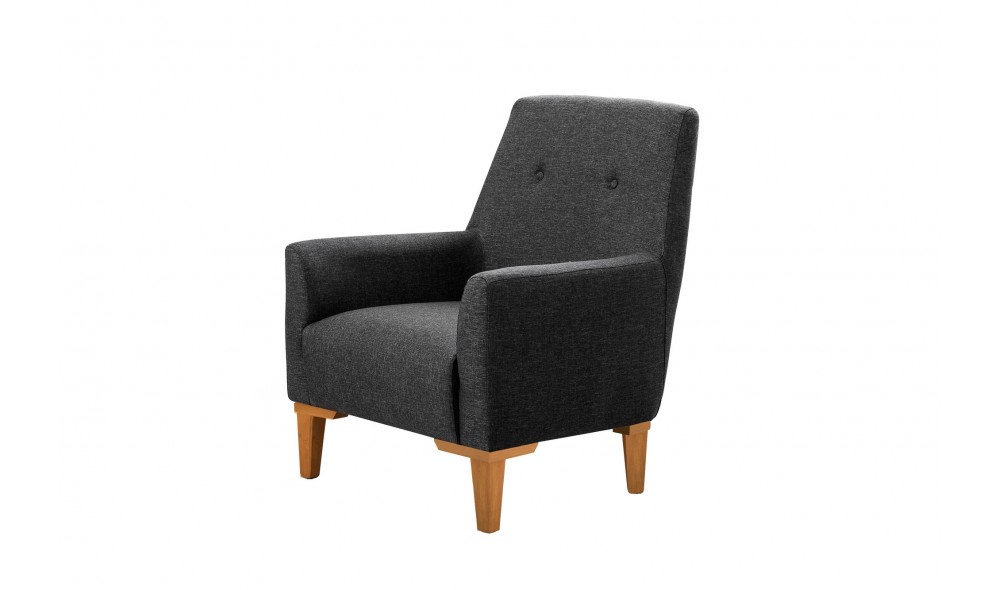 Fotoliu, Vina - Antracit, Pin Atlantic, 70 x 93 x 76 cm