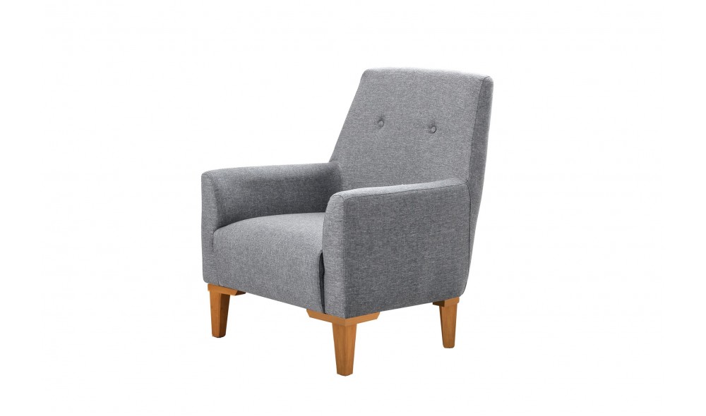 Fotoliu, Vina - gri, pin Atlantic, 70 x 93 x 76 cm