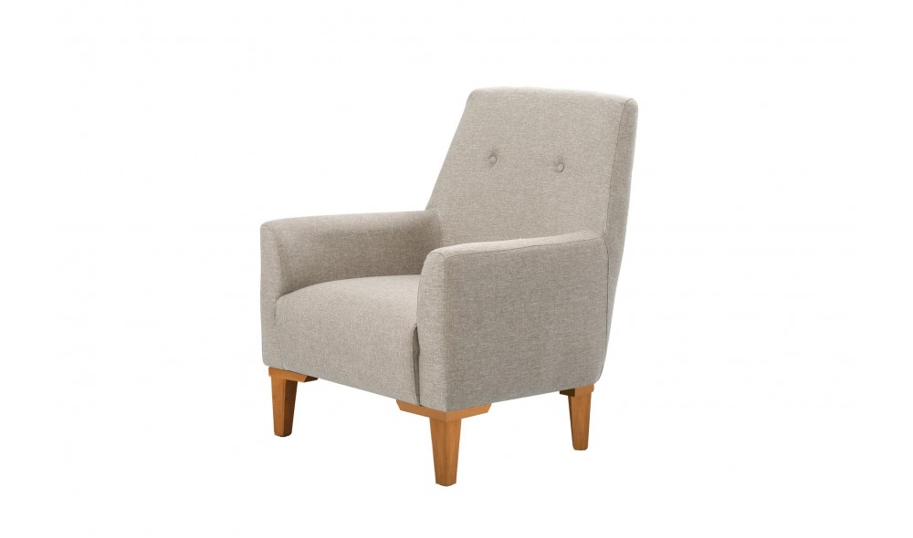 Fotoliu, Vina - Crema, Pin Atlantic, 70 x 93 x 76 cm