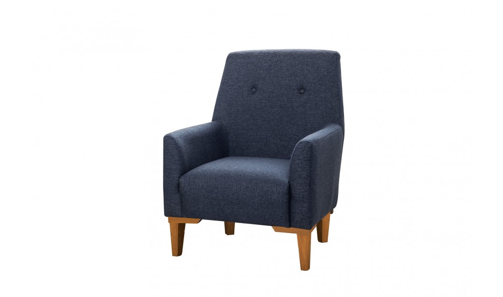 Fotoliu, Vina - Albastru inchis, Pin Atlantic, 70 x 93 x 76 cm