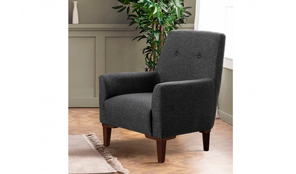 Fotoliu, Vina - Antracit, Nuc, 70 x 93 x 76 cm