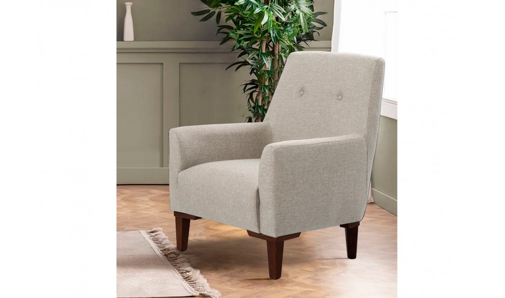 Fotoliu, Vina - Crema, Nuca, 70 x 93 x 76 cm