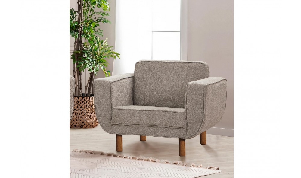 Fotoliu, Larus Berjer - Nuc, Gri, 103 x 81 x 92 cm