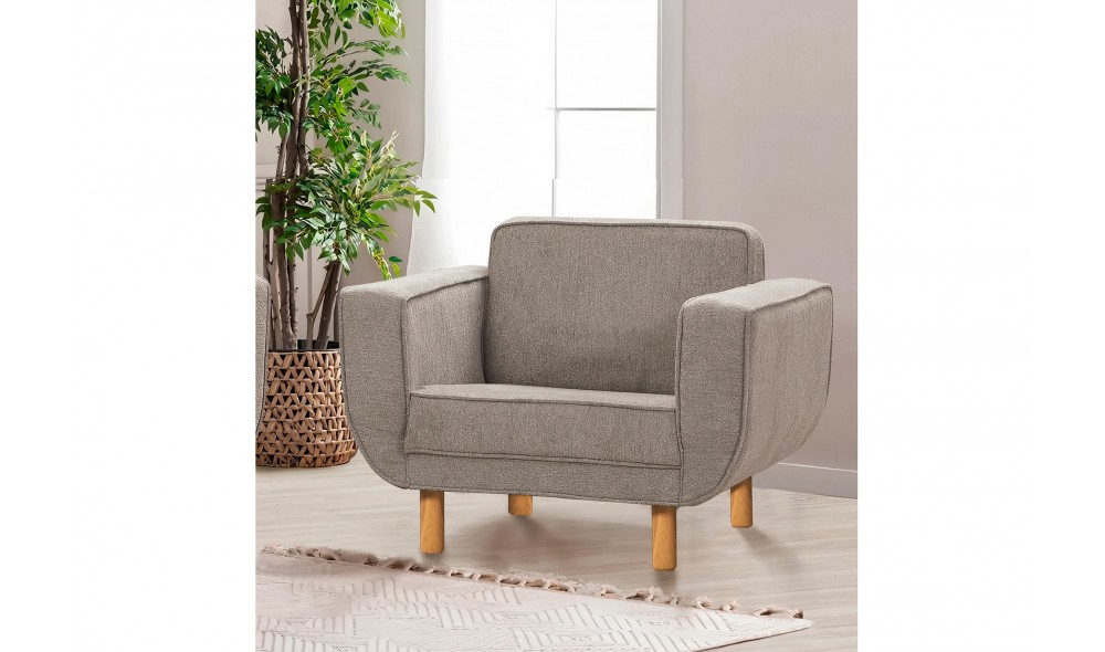 Fotoliu, Larus Berjer - Stejar, Gri, 103 x 81 x 92 cm