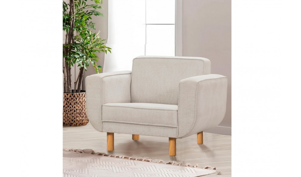 Fotoliu, Larus Berjer - Stejar, crem, 103 x 81 x 92 cm