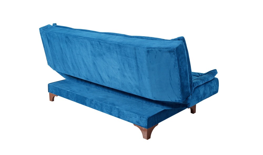 Canapea extensibila cu 3 locuri, Kelebek - Albastru, 190 x 90 x 85 cm