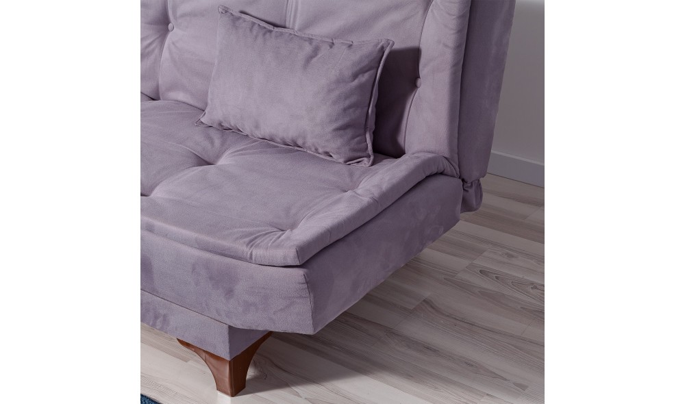 Canapea extensibila cu 3 locuri, Kelebek - Gri, 190 x 90 x 85 cm