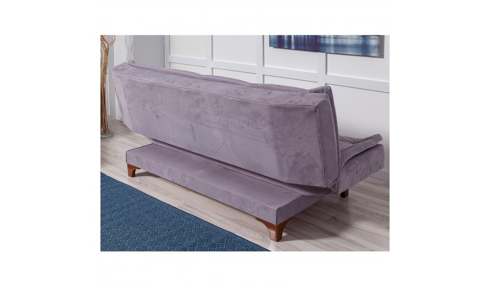 Canapea extensibila cu 3 locuri, Kelebek - Gri, 190 x 90 x 85 cm