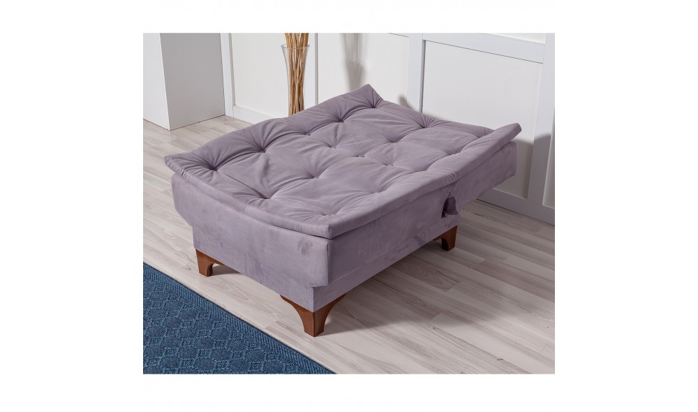 Canapea extensibila cu 3 locuri, Kelebek - Gri, 190 x 90 x 85 cm