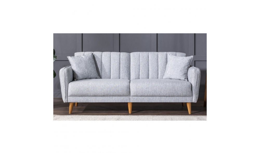 Canapea extensibila cu 3 locuri, Aqua - Gri, 210 x 85 x 82 cm