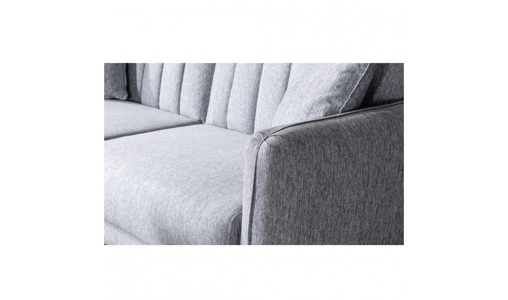 Canapea extensibila cu 3 locuri, Aqua - Gri, 210 x 85 x 82 cm