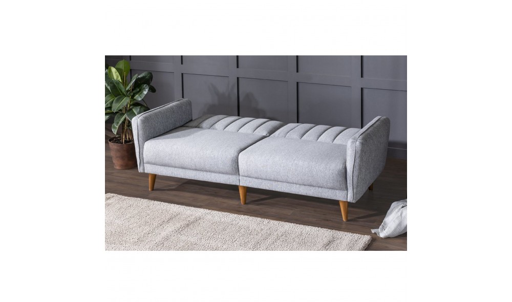 Canapea extensibila cu 3 locuri, Aqua - Gri, 210 x 85 x 82 cm