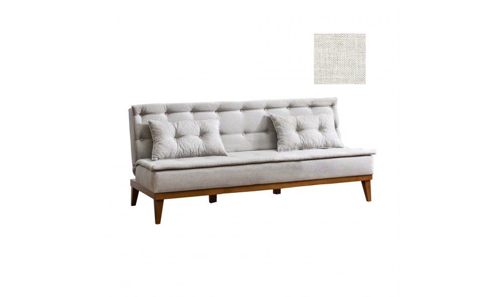 Canapea extensibila cu 3 locuri, Fuoco - Crema, 180 x 78 x 80 cm