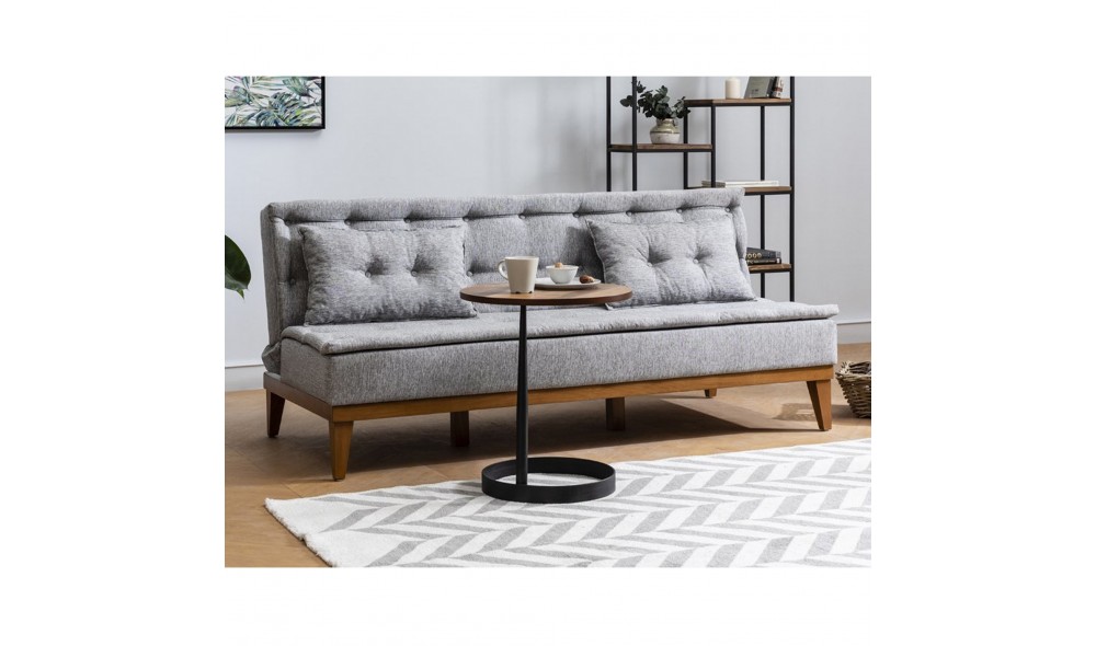 Canapea extensibila cu 3 locuri, Fuoco - Gri, 180 x 78 x 80 cm