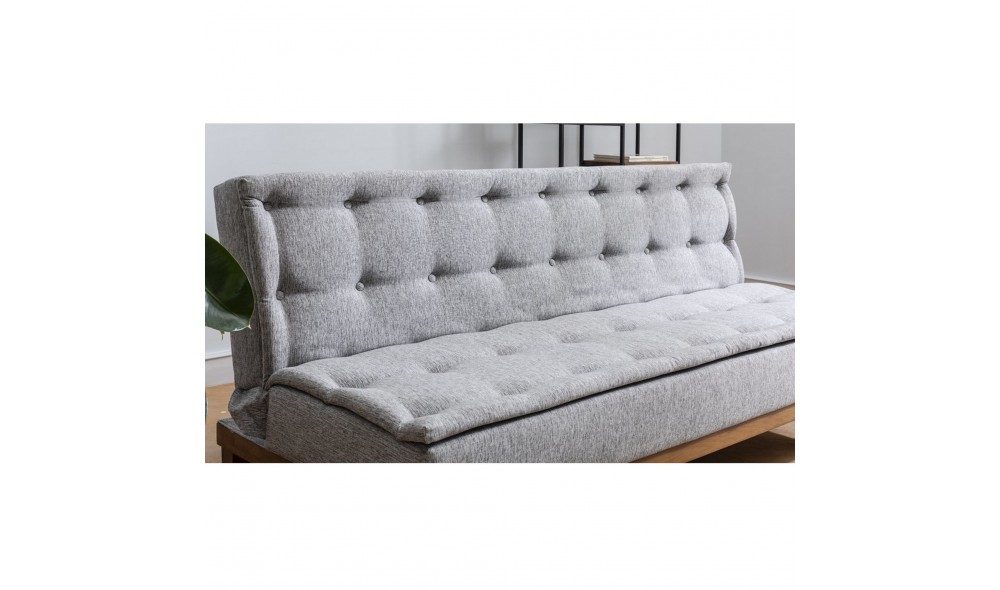 Canapea extensibila cu 3 locuri, Fuoco - Gri, 180 x 78 x 80 cm