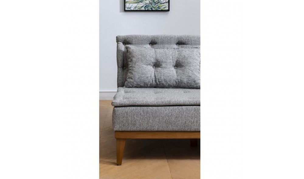 Canapea extensibila cu 3 locuri, Fuoco - Gri, 180 x 78 x 80 cm