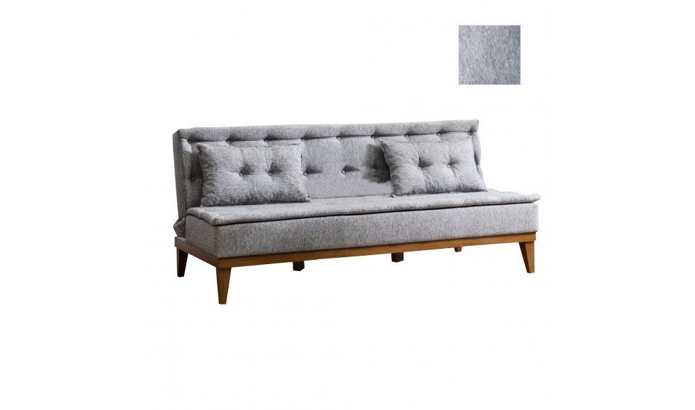 Canapea extensibila cu 3 locuri, Fuoco - Gri, 180 x 78 x 80 cm