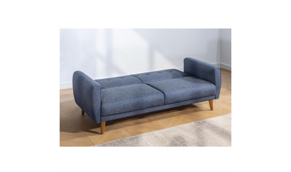 Canapea extensibila cu 3 locuri, Aria - Albastru inchis, 205 x 85 x 80 cm