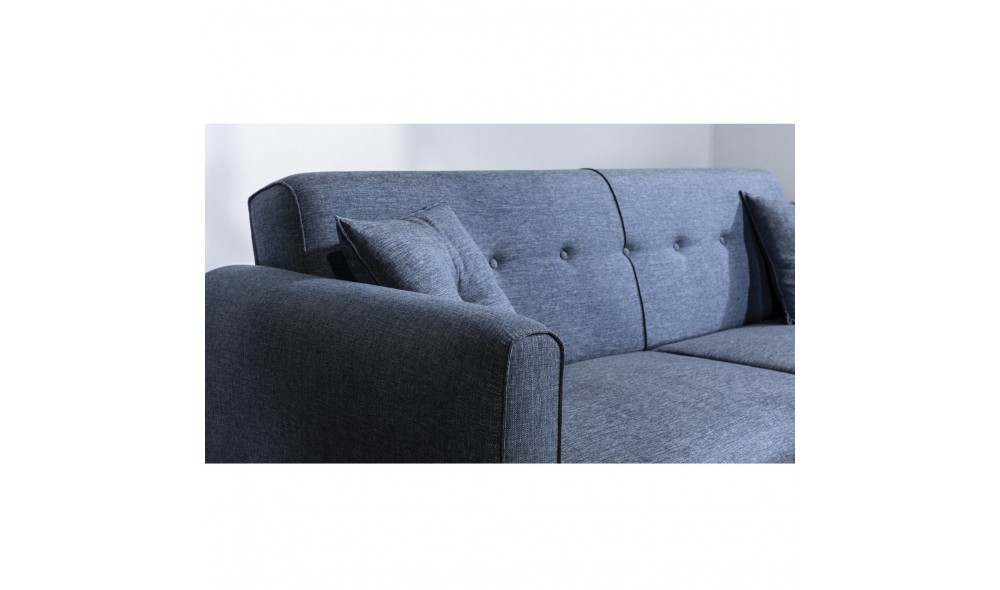 Canapea extensibila cu 3 locuri, Aria - Albastru inchis, 205 x 85 x 80 cm