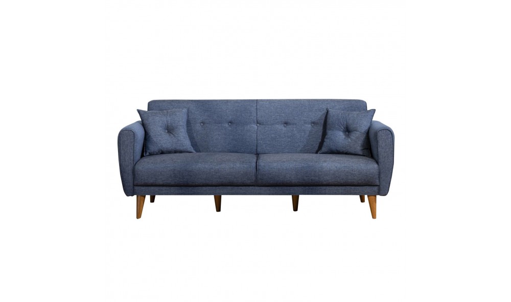 Canapea extensibila cu 3 locuri, Aria - Albastru inchis, 205 x 85 x 80 cm