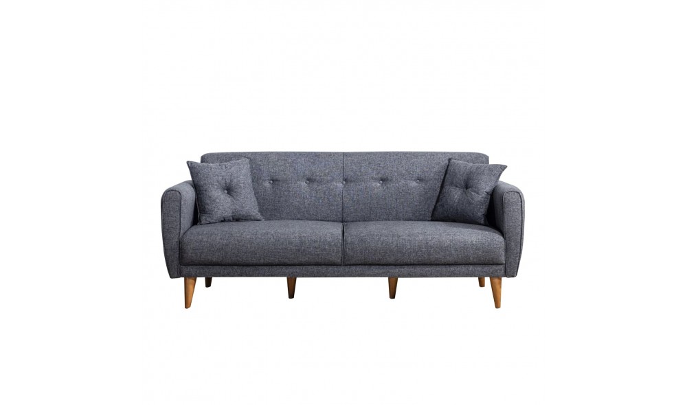 Canapea extensibila cu 3 locuri, Aria - Gri inchis, 205 x 85 x 80 cm