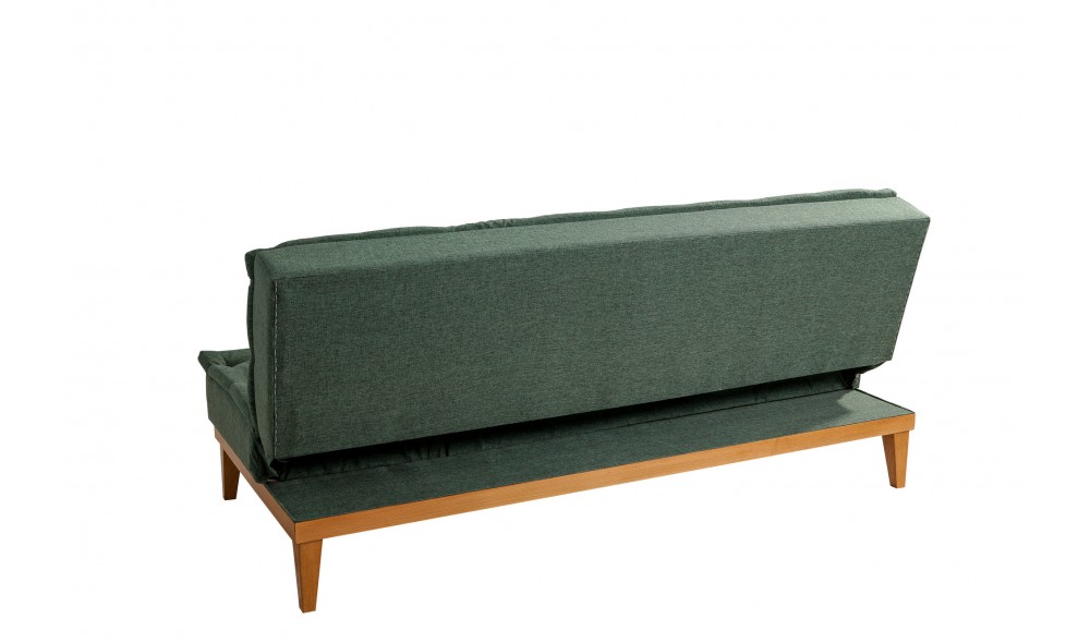 Canapea extensibila cu 3 locuri, Fuoco - Verde, 184 x 80 x 80 cm