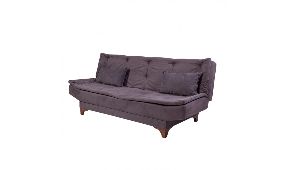 Canapea extensibila cu 3 locuri, Kelebek - Antracit, 190 x 90 x 85 cm