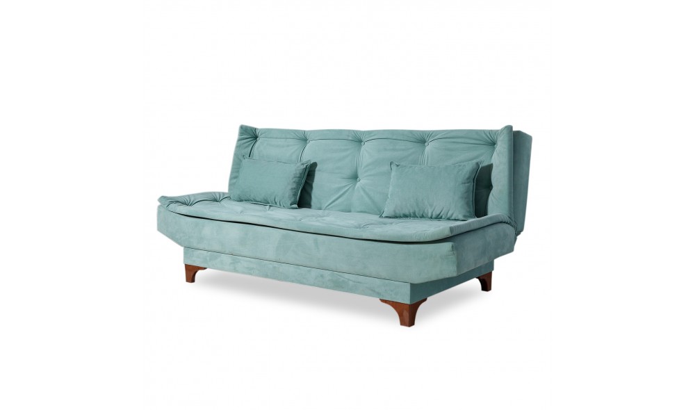 Canapea extensibila cu 3 locuri, Kelebek - Sea Green, 190 x 90 x 85 cm