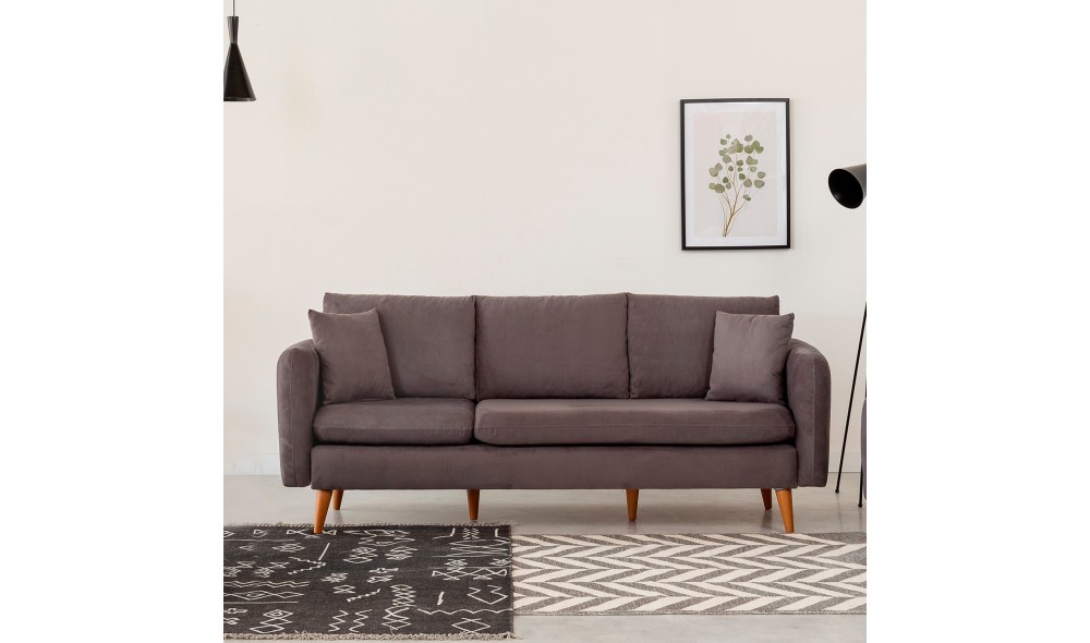 Canapea 3 locuri, Sofia - Antracit, 215 x 91 x 85 cm