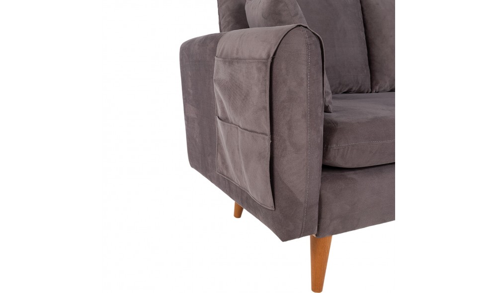 Canapea 3 locuri, Sofia - Antracit, 215 x 91 x 85 cm