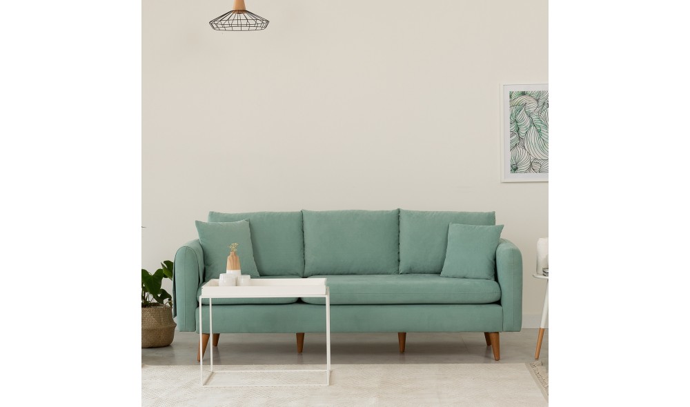 Canapea 3 locuri, Sofia - Sea Green, 215 x 91 x 85 cm