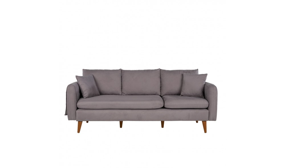 Canapea 3 locuri, Sofia - Gri, 215 x 91 x 85 cm